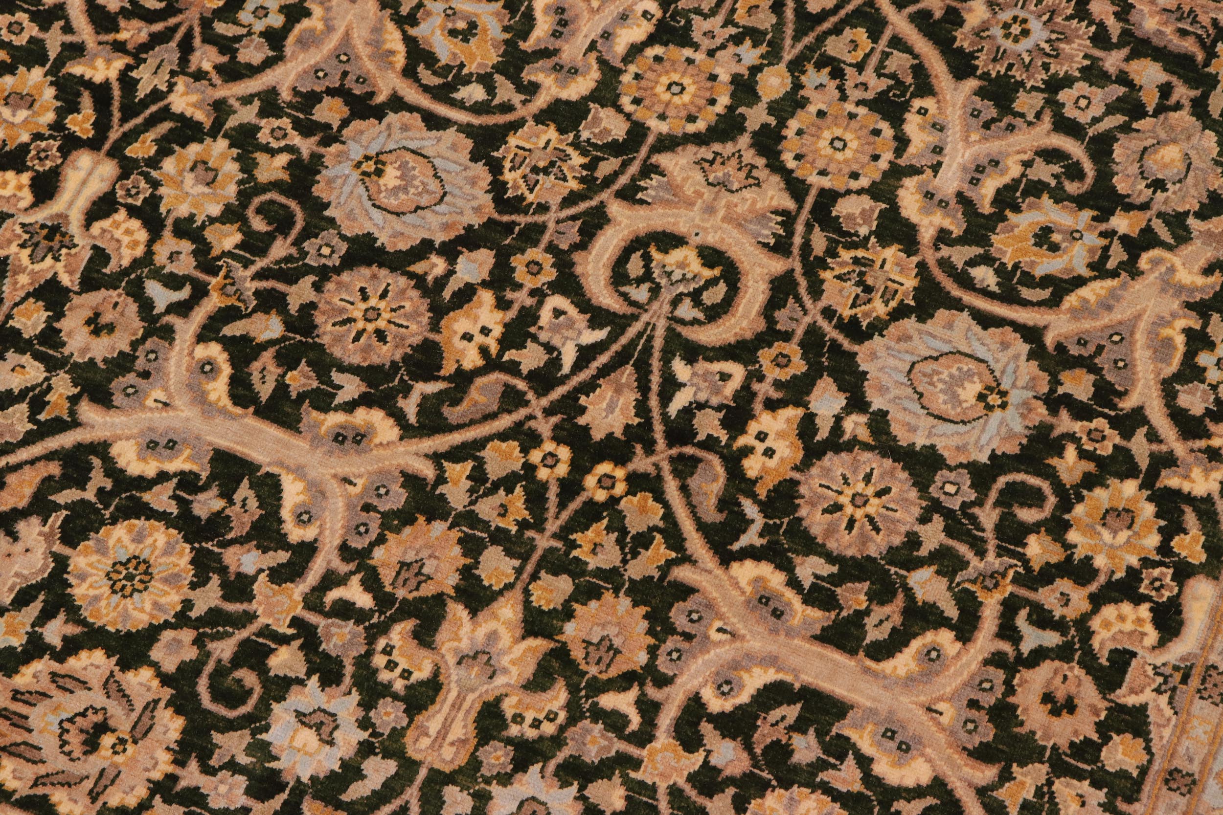 handmade Traditional Design Drk.green Lt. Gray Hand Knotted RECTANGLE 100% WOOL area rug 8' x 10'