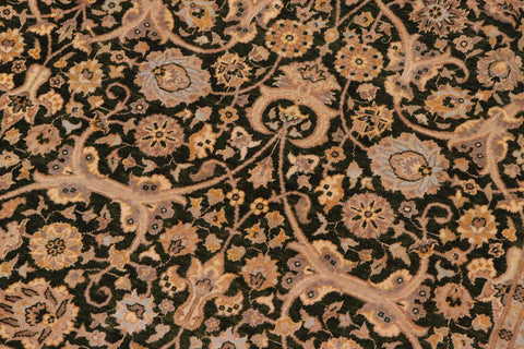 handmade Traditional Design Drk.green Lt. Gray Hand Knotted RECTANGLE 100% WOOL area rug 8' x 10'