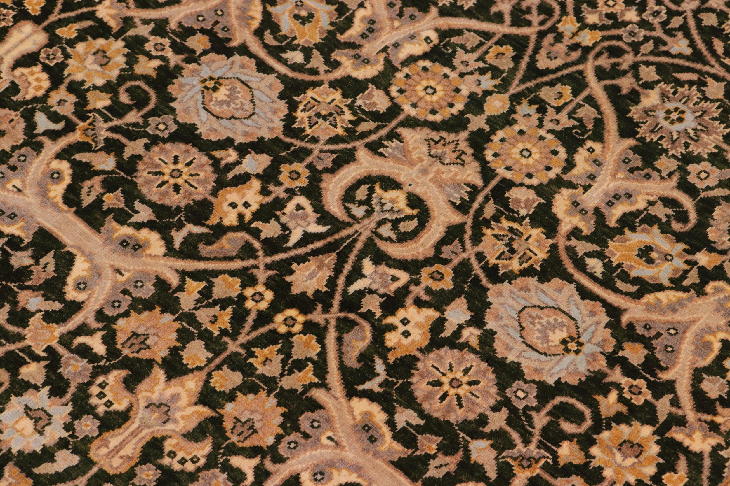 handmade Traditional Design Drk.green Lt. Gray Hand Knotted RECTANGLE 100% WOOL area rug 8' x 10'