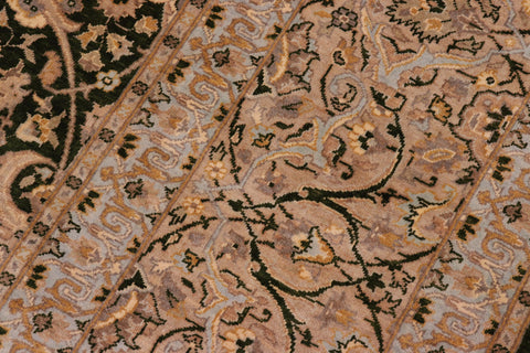 handmade Traditional Design Drk.green Lt. Gray Hand Knotted RECTANGLE 100% WOOL area rug 8' x 10'