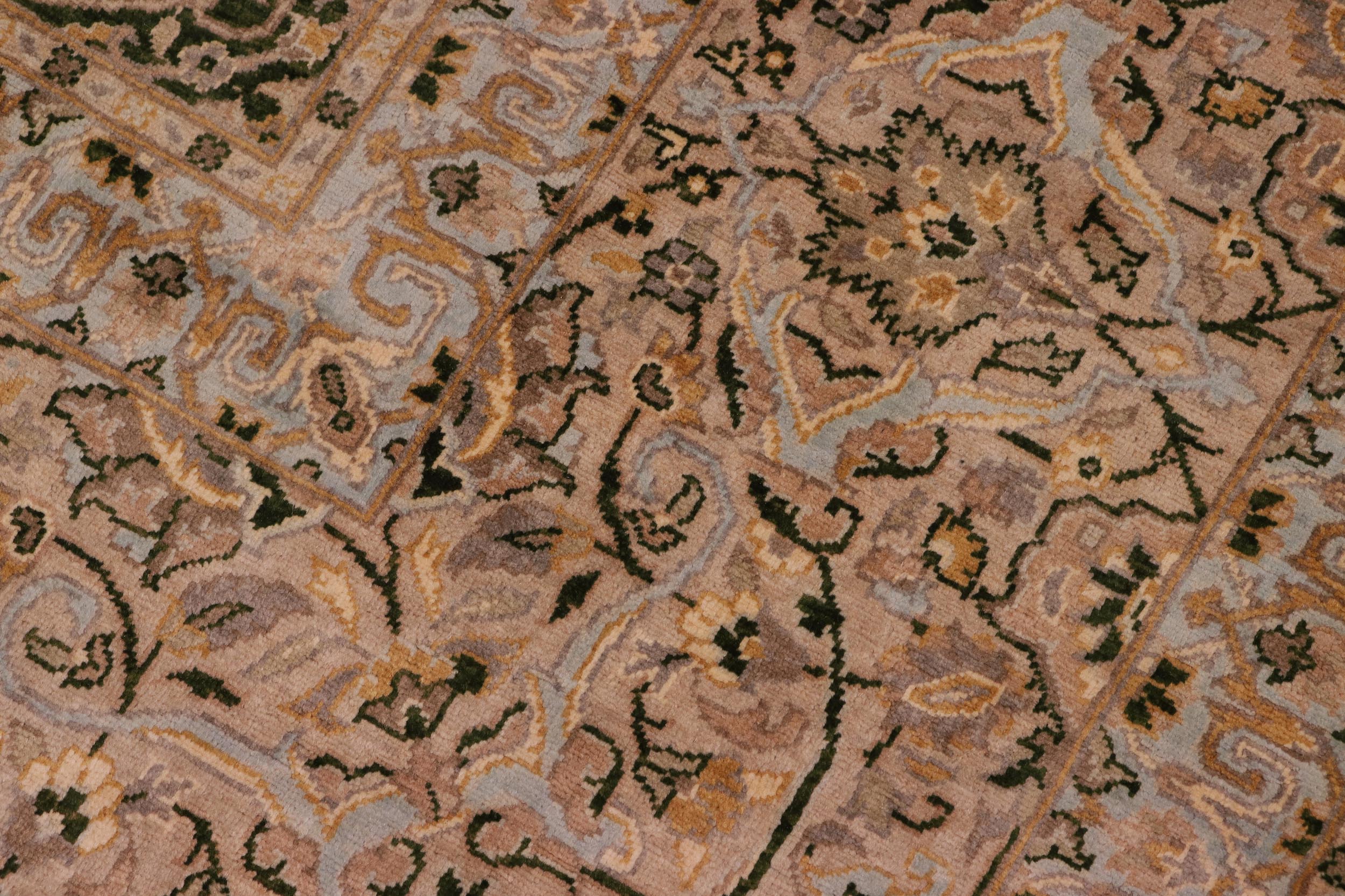 handmade Traditional Design Drk.green Lt. Gray Hand Knotted RECTANGLE 100% WOOL area rug 8' x 10'
