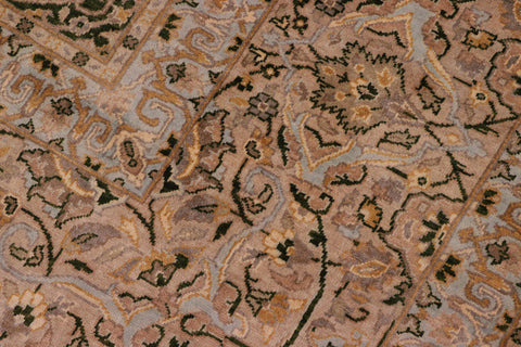handmade Traditional Design Drk.green Lt. Gray Hand Knotted RECTANGLE 100% WOOL area rug 8' x 10'