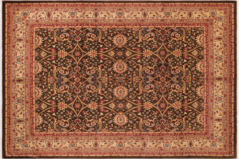 handmade Transitional Design Brown Beige Hand Knotted RECTANGLE 100% WOOL area rug 8' x 10'