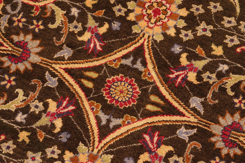 handmade Transitional Design Brown Beige Hand Knotted RECTANGLE 100% WOOL area rug 8' x 10'