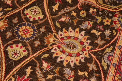 handmade Transitional Design Brown Beige Hand Knotted RECTANGLE 100% WOOL area rug 8' x 10'