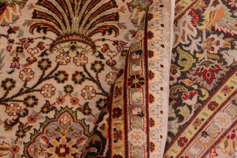 handmade Traditional Veg Dye Lt. Gray Dark Brown Hand Knotted RECTANGLE 100% WOOL area rug 8' x 10'