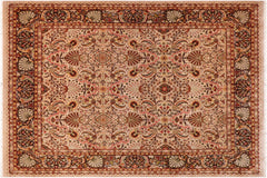 handmade Traditional Veg Dye Lt. Gray Dark Brown Hand Knotted RECTANGLE 100% WOOL area rug 8' x 10'