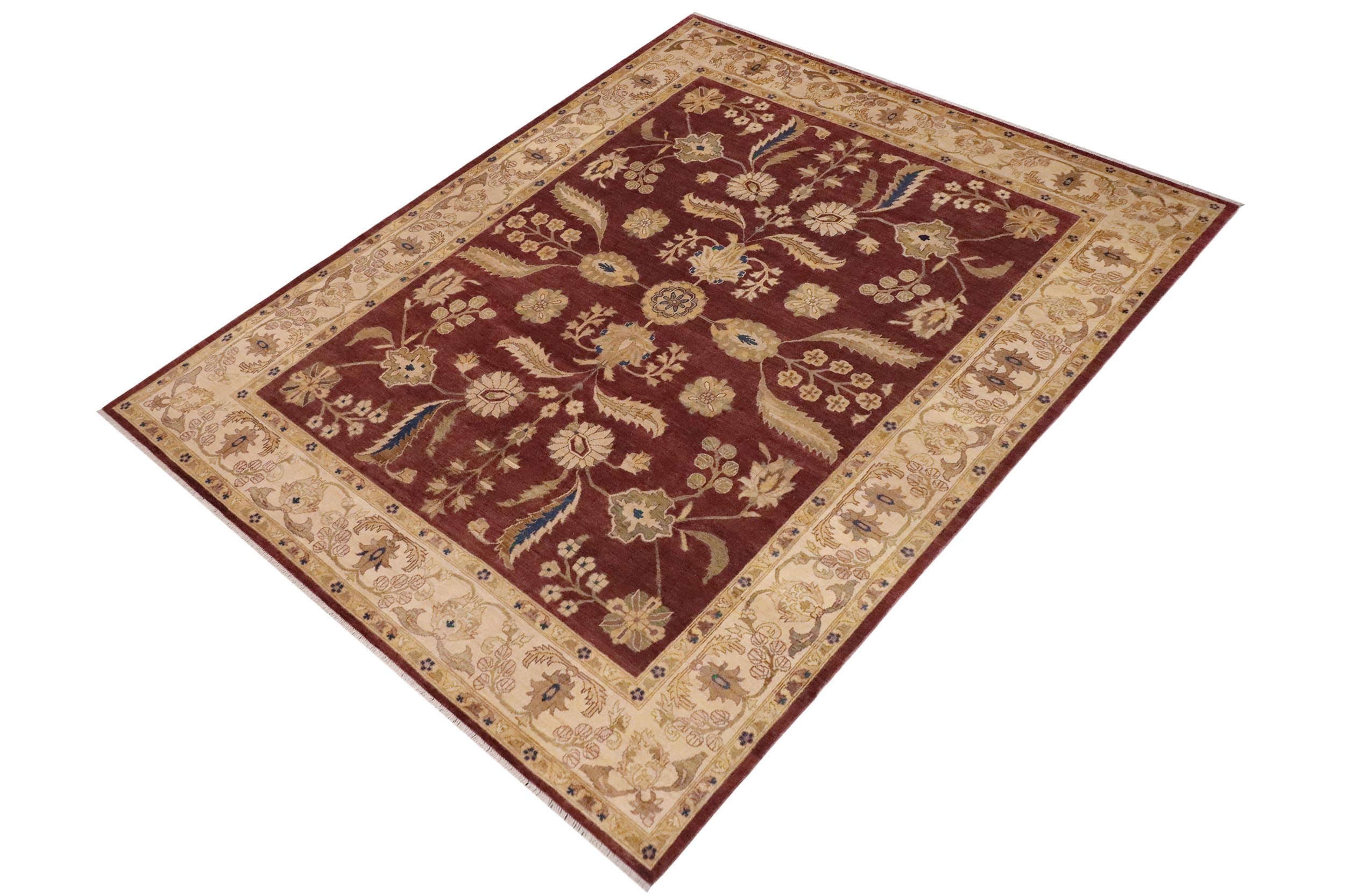 handmade Traditional Kafkaz Sienna Tan Hand Knotted RECTANGLE 100% WOOL area rug 9x11