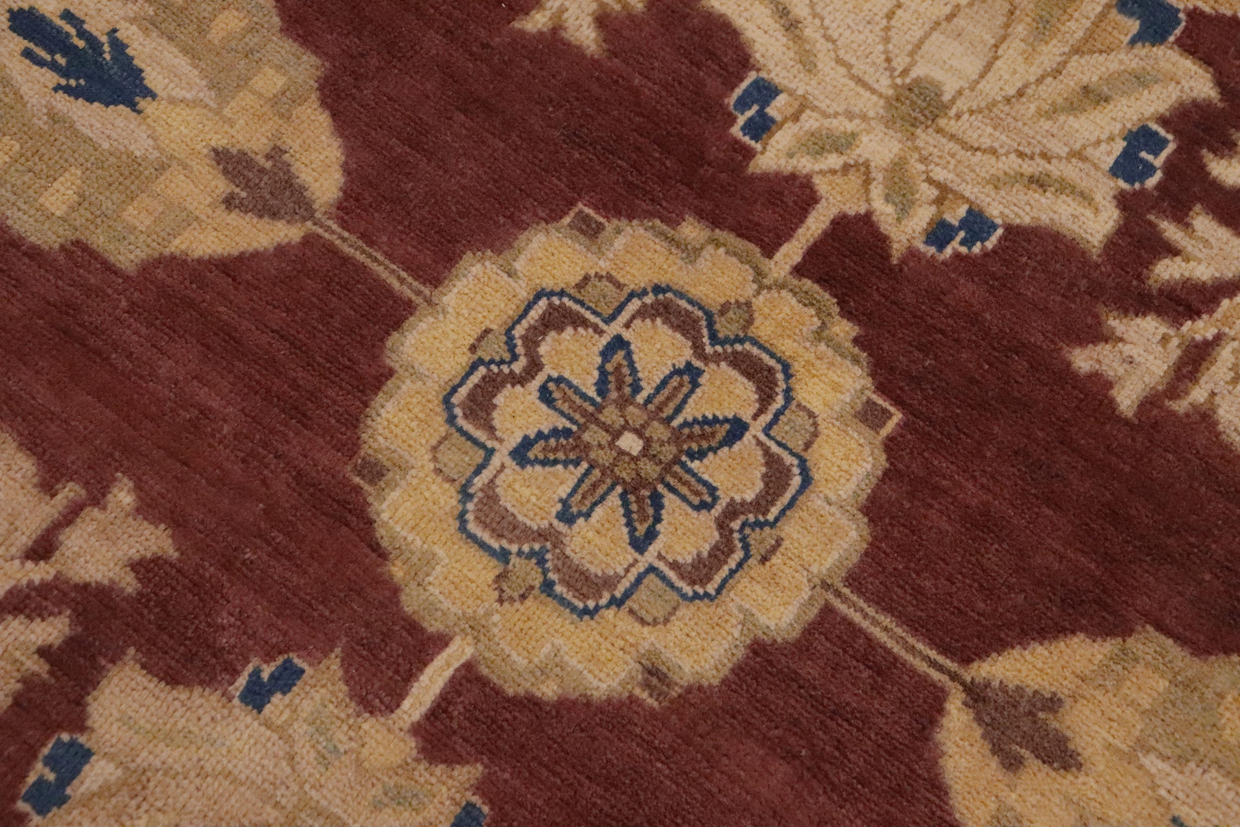 handmade Traditional Kafkaz Sienna Tan Hand Knotted RECTANGLE 100% WOOL area rug 9x11
