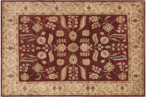 Bohemian Ziegler Annabell Sienna/Tan Hand Knotted Wool Rug - 8'8'' x 11'2''