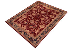 handmade Traditional Kafkaz Red Blue Hand Knotted RECTANGLE 100% WOOL area rug 9 x 12