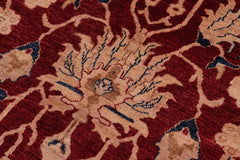 handmade Traditional Kafkaz Red Blue Hand Knotted RECTANGLE 100% WOOL area rug 9 x 12