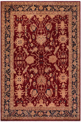 handmade Traditional Kafkaz Red Blue Hand Knotted RECTANGLE 100% WOOL area rug 9 x 12