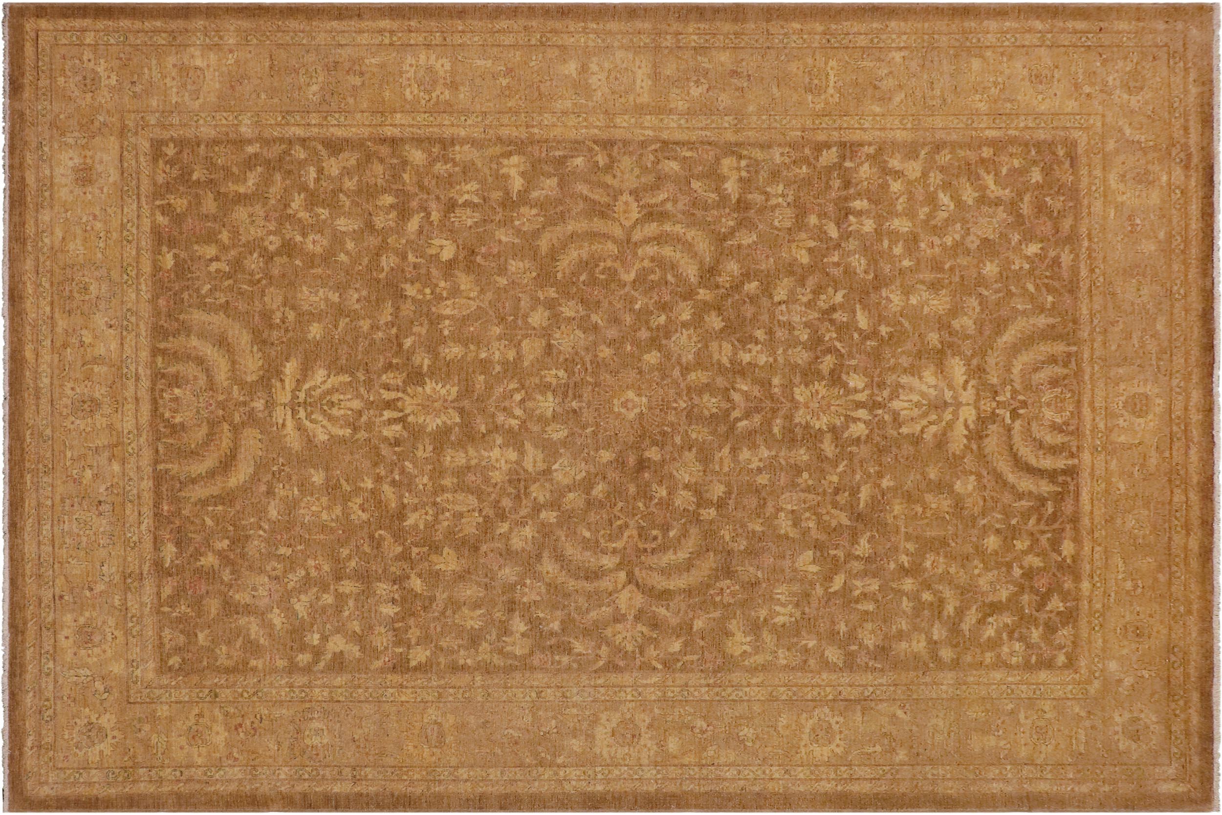 handmade Traditional Kafkaz Gold Tan Hand Knotted RECTANGLE 100% WOOL area rug 10x12