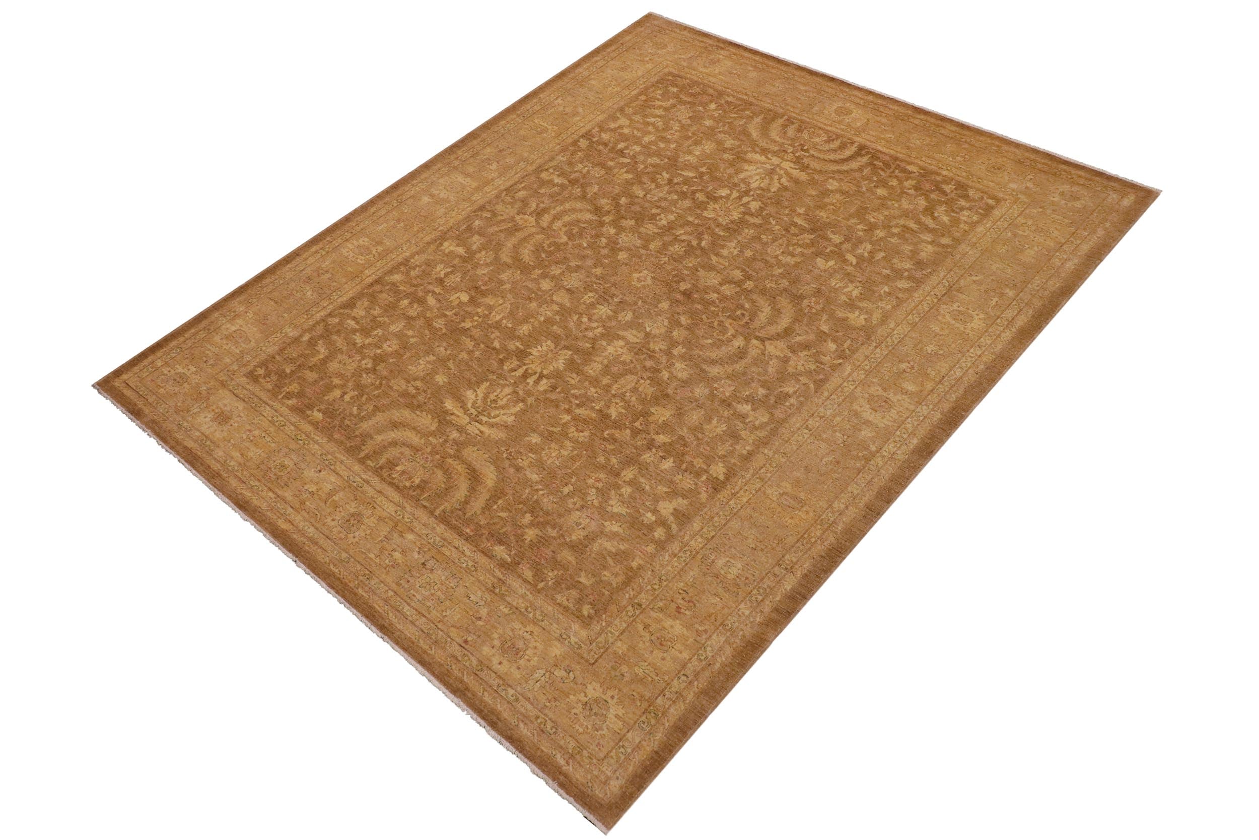 handmade Traditional Kafkaz Gold Tan Hand Knotted RECTANGLE 100% WOOL area rug 10x12