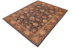 handmade Traditional Kafkaz Blue Salmon Hand Knotted RECTANGLE 100% WOOL area rug 9 x 12
