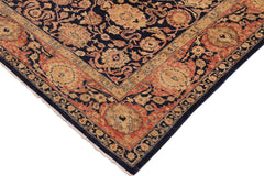 handmade Traditional Kafkaz Blue Salmon Hand Knotted RECTANGLE 100% WOOL area rug 9 x 12