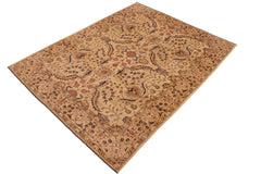 handmade Traditional Kafkaz Beige Tan Hand Knotted RECTANGLE 100% WOOL area rug 9 x 12