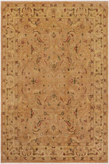 handmade Traditional Kafkaz Tan Lt. Gold Hand Knotted RECTANGLE 100% WOOL area rug 9 x 12