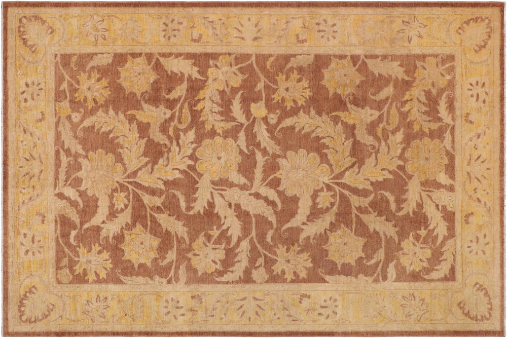 handmade Traditional Kafkaz Lt. Brown Gold Hand Knotted RECTANGLE 100% WOOL area rug 9x12