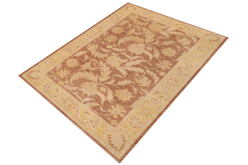 handmade Traditional Kafkaz Lt. Brown Gold Hand Knotted RECTANGLE 100% WOOL area rug 9x12