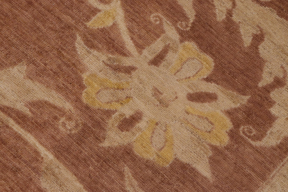 handmade Traditional Kafkaz Lt. Brown Gold Hand Knotted RECTANGLE 100% WOOL area rug 9x12