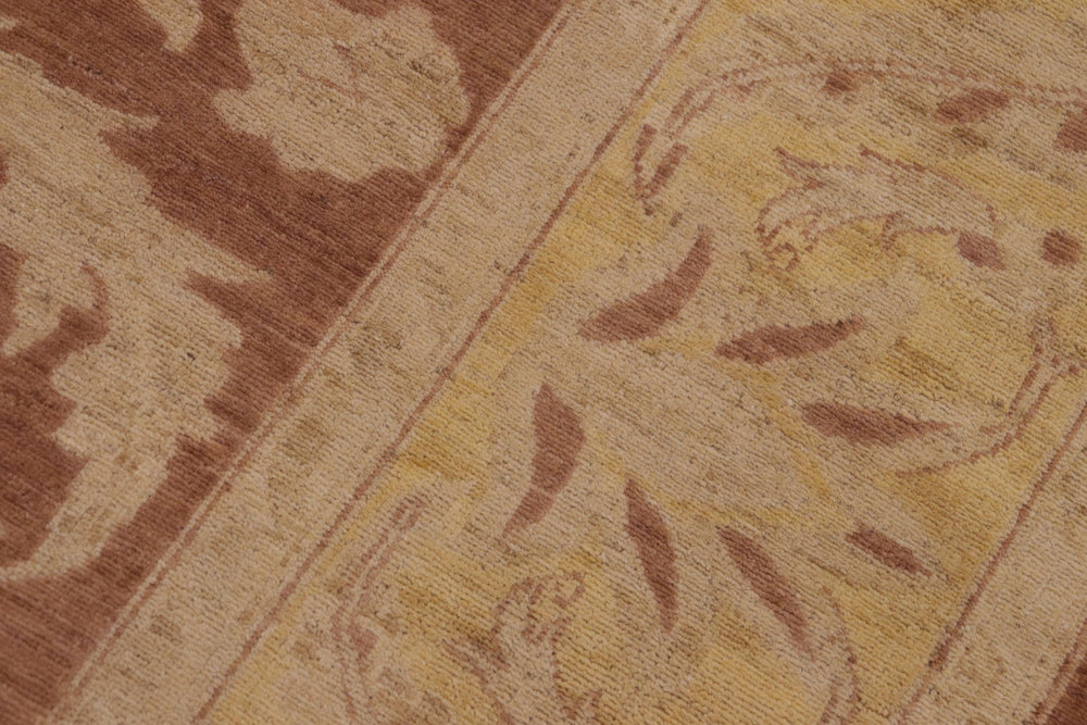 handmade Traditional Kafkaz Lt. Brown Gold Hand Knotted RECTANGLE 100% WOOL area rug 9x12