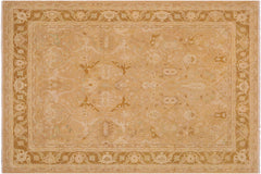 handmade Traditional Kafkaz Tan Gold Hand Knotted RECTANGLE 100% WOOL area rug 9x12