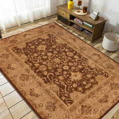 handmade Traditional Kafkaz Brown Tan Hand Knotted RECTANGLE 100% WOOL area rug 9 x 12