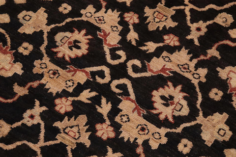 handmade Transitional Kafkaz Black Rust Hand Knotted RECTANGLE 100% WOOL area rug 9' x 12'