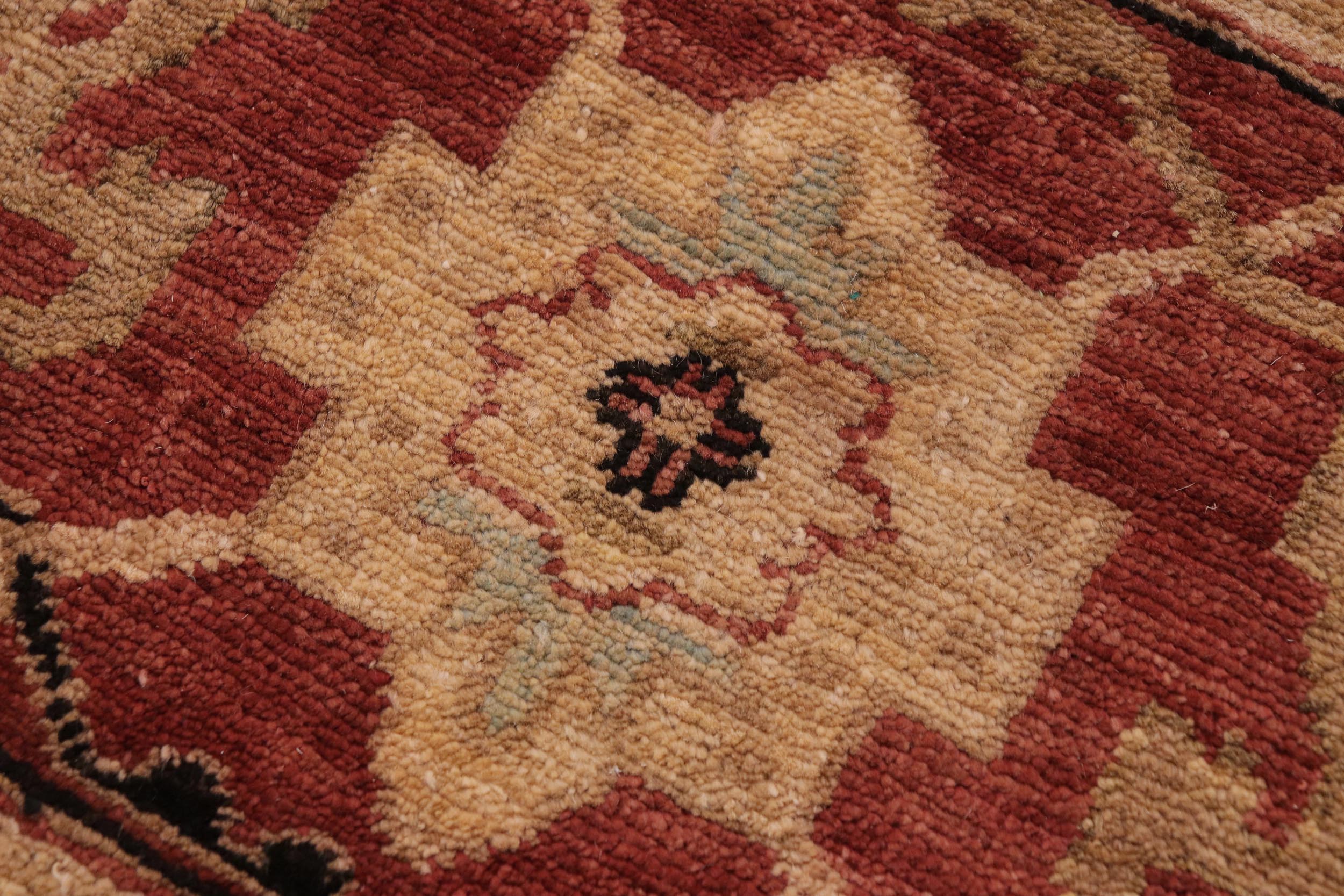 handmade Transitional Kafkaz Black Rust Hand Knotted RECTANGLE 100% WOOL area rug 9' x 12'
