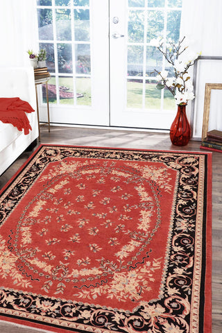 handmade Transitional Kafkaz Rust Black Hand Knotted RECTANGLE 100% WOOL area rug 9' x 12'