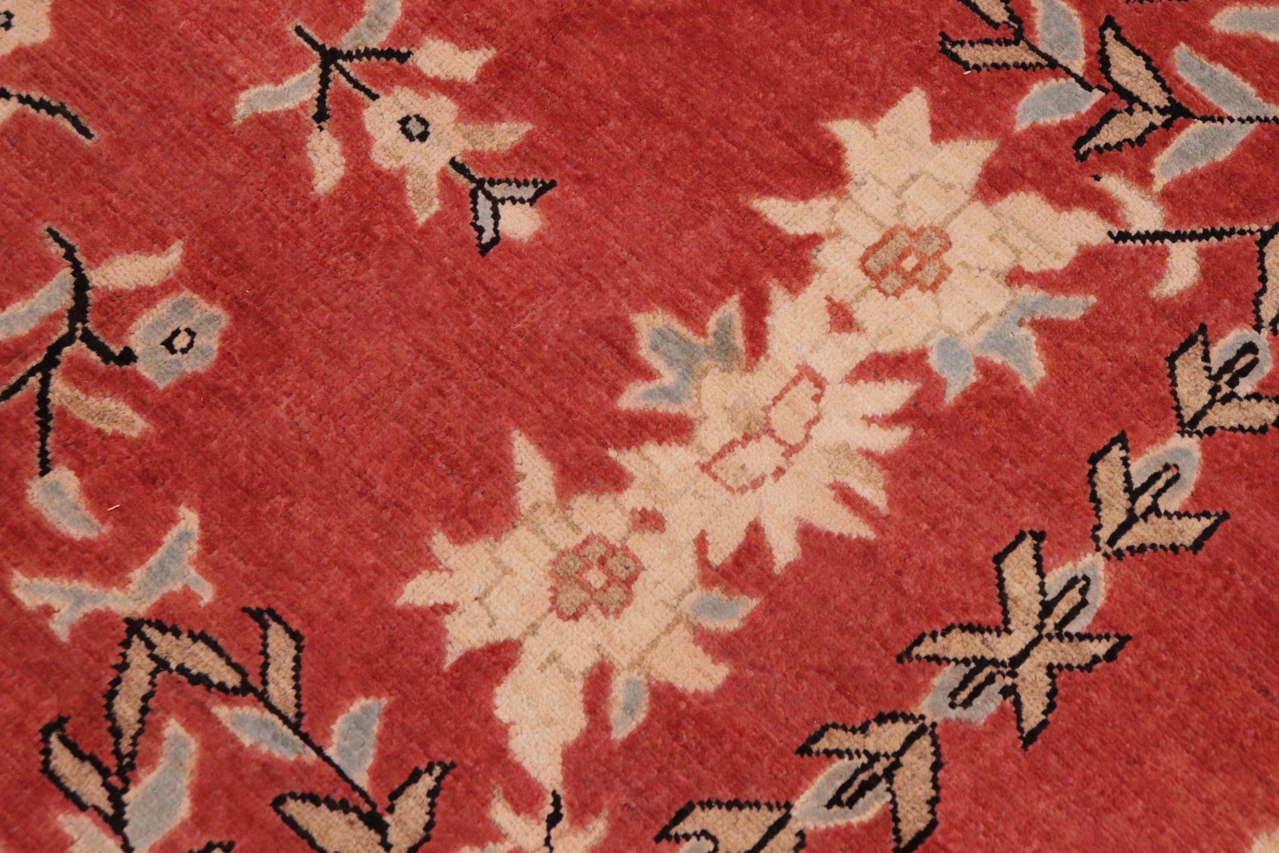 handmade Transitional Kafkaz Rust Black Hand Knotted RECTANGLE 100% WOOL area rug 9' x 12'