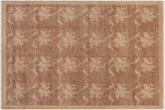 handmade Modern Kafkaz Lt. Brown Tan Hand Knotted RECTANGLE 100% WOOL area rug 9' x 12'