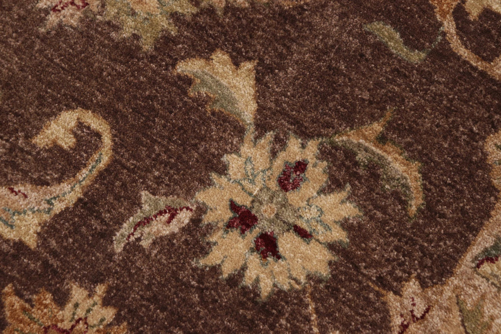 handmade Traditional Kafkaz Brown Tan Hand Knotted RECTANGLE 100% WOOL area rug 9x12