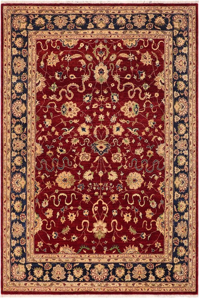 handmade Traditional Kafkaz Red Blue Hand Knotted RECTANGLE 100% WOOL area rug 9 x 12
