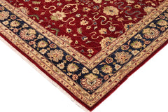 handmade Traditional Kafkaz Red Blue Hand Knotted RECTANGLE 100% WOOL area rug 9 x 12