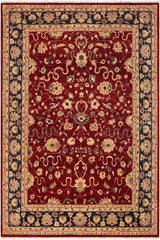 handmade Traditional Kafkaz Red Blue Hand Knotted RECTANGLE 100% WOOL area rug 9 x 12