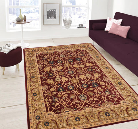 handmade Traditional Kafkaz Wine Red Olive Green Hand Knotted RECTANGLE 100% WOOL area rug 9x12