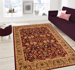 handmade Traditional Kafkaz Wine Red Olive Green Hand Knotted RECTANGLE 100% WOOL area rug 9 x 12