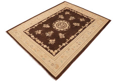 handmade Traditional Kafkaz Brown Beige Hand Knotted RECTANGLE 100% WOOL area rug 9 x 12