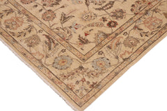 handmade Traditional Kafkaz Beige Tan Hand Knotted RECTANGLE 100% WOOL area rug 9x12