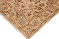 handmade Traditional Kafkaz Beige Tan Hand Knotted RECTANGLE 100% WOOL area rug 9 x 12