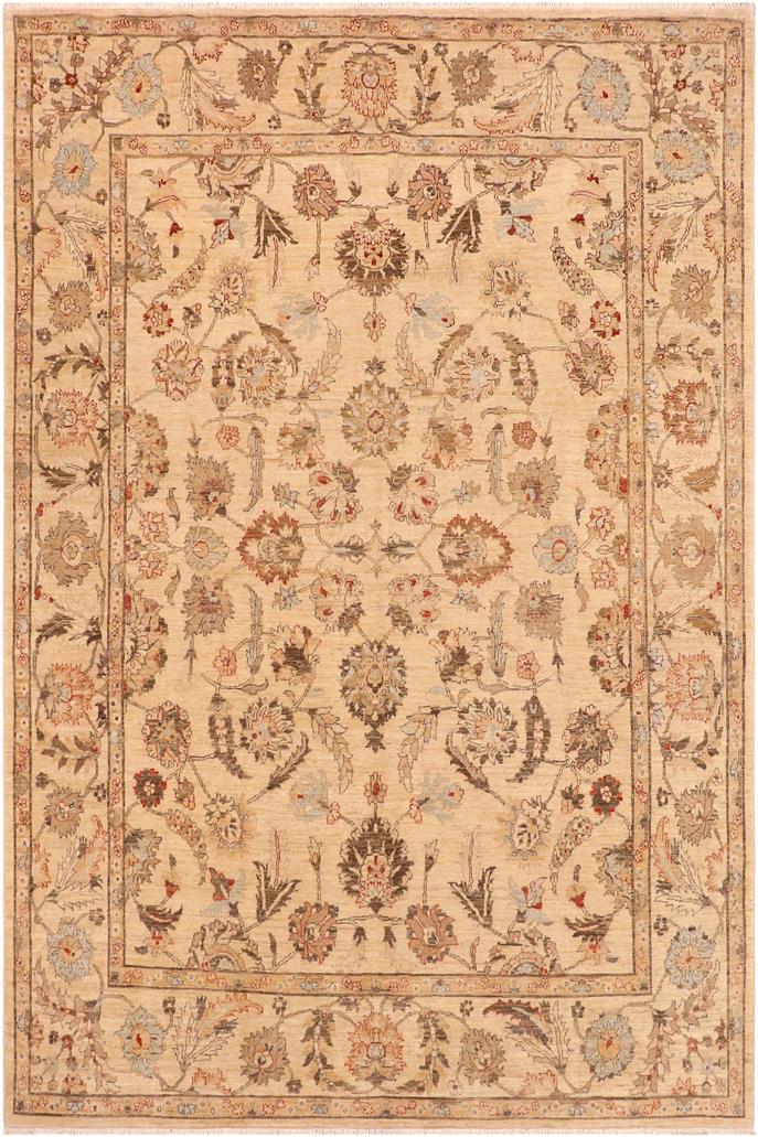 handmade Traditional Kafkaz Beige Tan Hand Knotted RECTANGLE 100% WOOL area rug 9 x 12