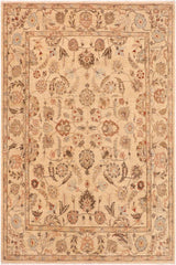 handmade Traditional Kafkaz Beige Tan Hand Knotted RECTANGLE 100% WOOL area rug 9 x 12