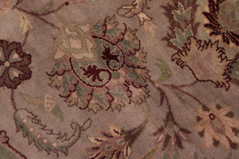 handmade Traditional Agra Lt. Green Lt. Green Hand Knotted RECTANGLE 100% WOOL area rug 9x12
