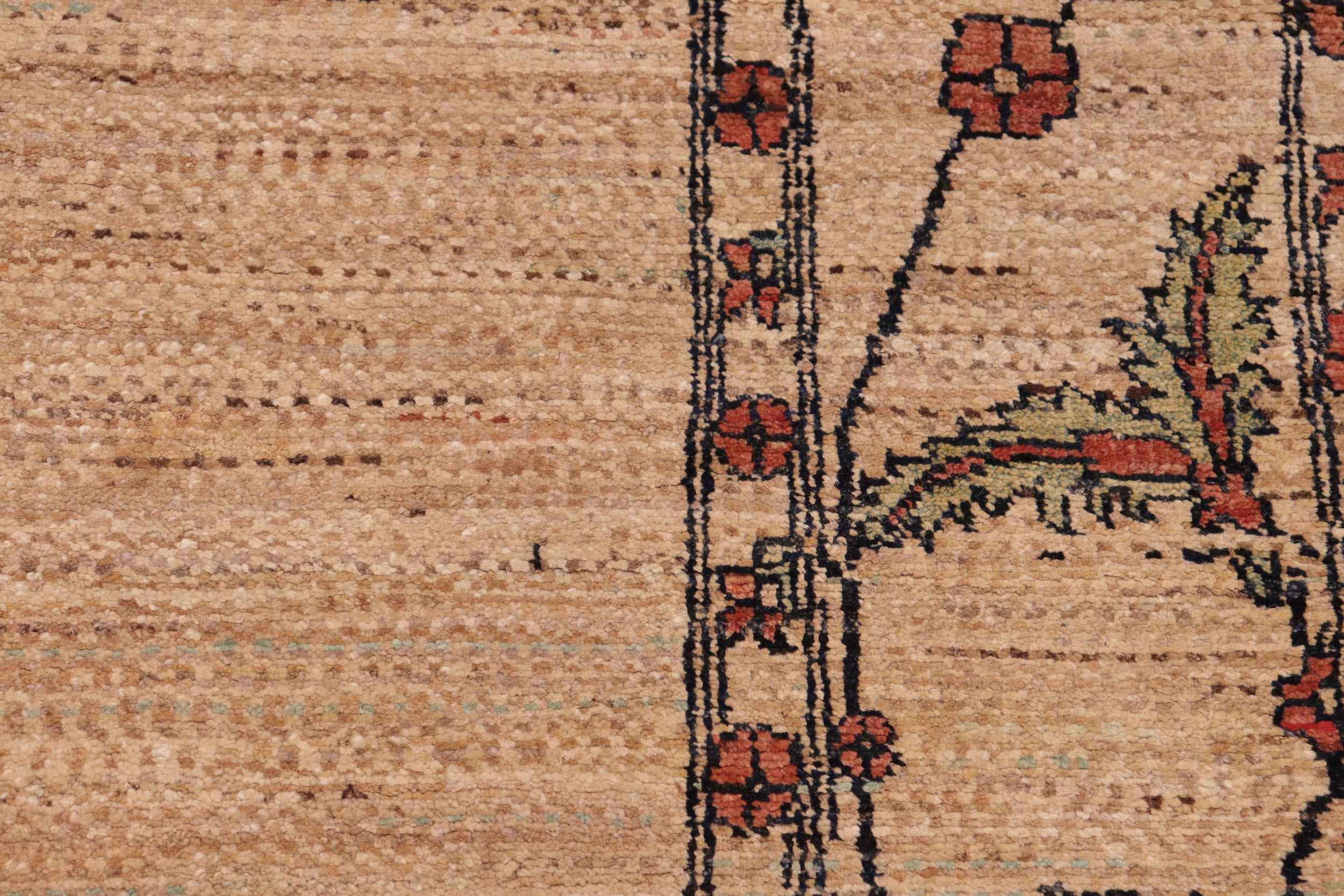 handmade Modern Gabbeh Beige Rust Hand Knotted RECTANGLE 100% WOOL area rug 6' x 9'