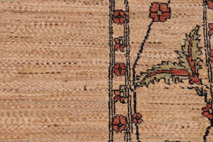 handmade Modern Gabbeh Beige Rust Hand Knotted RECTANGLE 100% WOOL area rug 6' x 9'