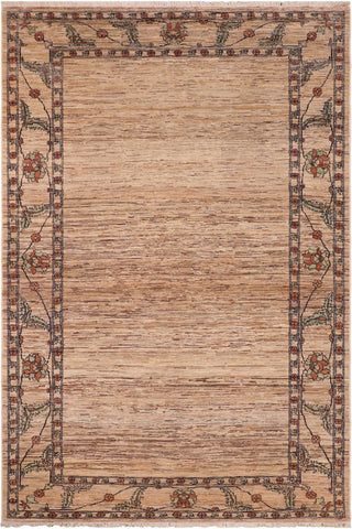 Boho Chic Gabbeh Marquett Beige/Rust Wool Rug - 6'1'' x 9'5''