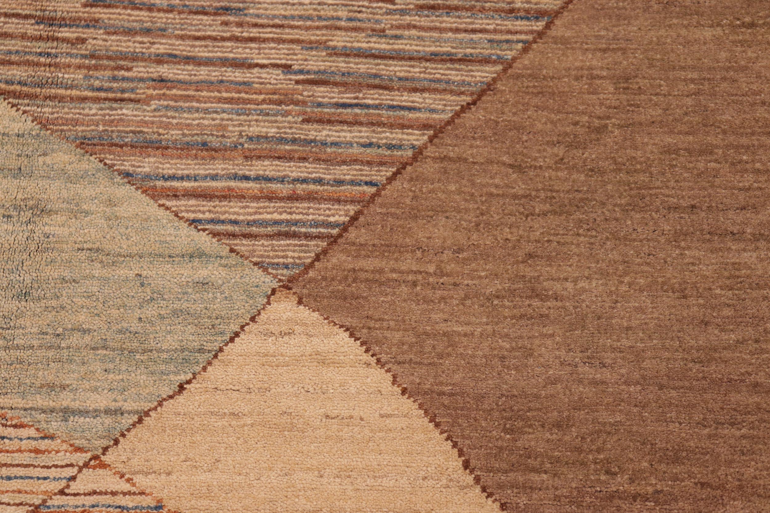 handmade Modern Gabbeh Orange Brown Hand Knotted RECTANGLE 100% WOOL area rug 6' x 9'